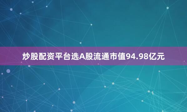 炒股配资平台选A股流通市值94.98亿元