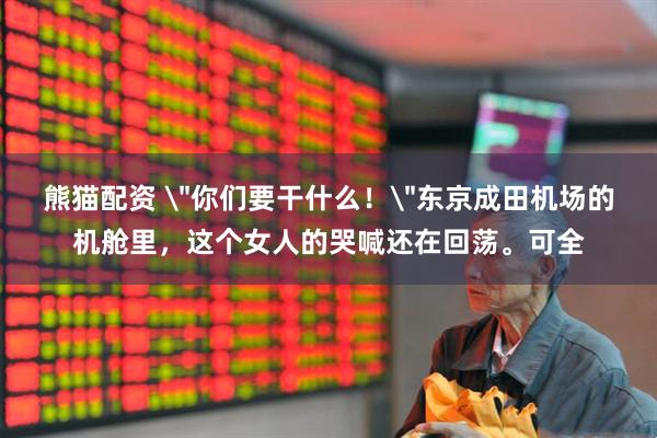 熊猫配资 ＂你们要干什么！＂东京成田机场的机舱里，这个女人的哭喊还在回荡。可全